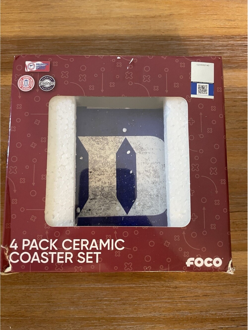 Duke Blue Devils NCAA Coaster Foco Ceramic Coaster Set Of 4